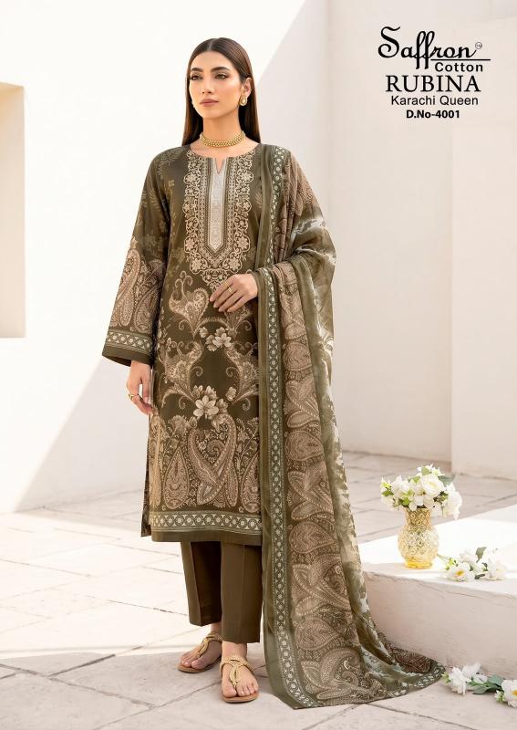 Saffron rubina vol 4 karachi dress material wholesale